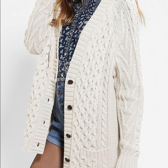 Urban Outfitters Sweaters - BDG fisherman beige cardigan